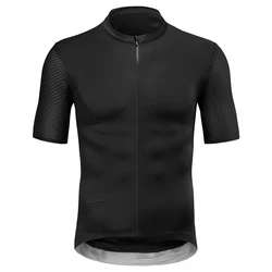 RION Men's Summer Cycling Jersey - Mountain Bike T-Shirt - EU Size-M (Black)