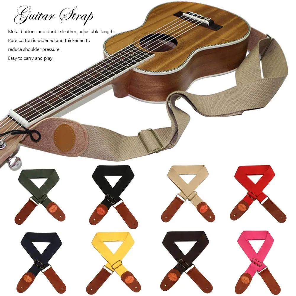 Cotton Guitar Strap Yellow Spring Blossom Flowers Includes 2 Picks + Strap Locks + Strap Button. for Bass, Electric Acoustic Guitar!