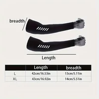1 paire de manchons de sport légers et respirants pour hommes, tissu en soie glacée absorbant la sueur pour le cyclisme, la pêche, la course à pied et la randonnée 2