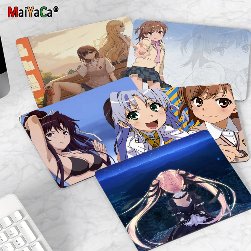 

A Certain Scientific Railgun Mousepad Anti-Slip Thickened Mouse Pad Gaming Keyboard Table Mat Office Supplies Writing Desk Mats