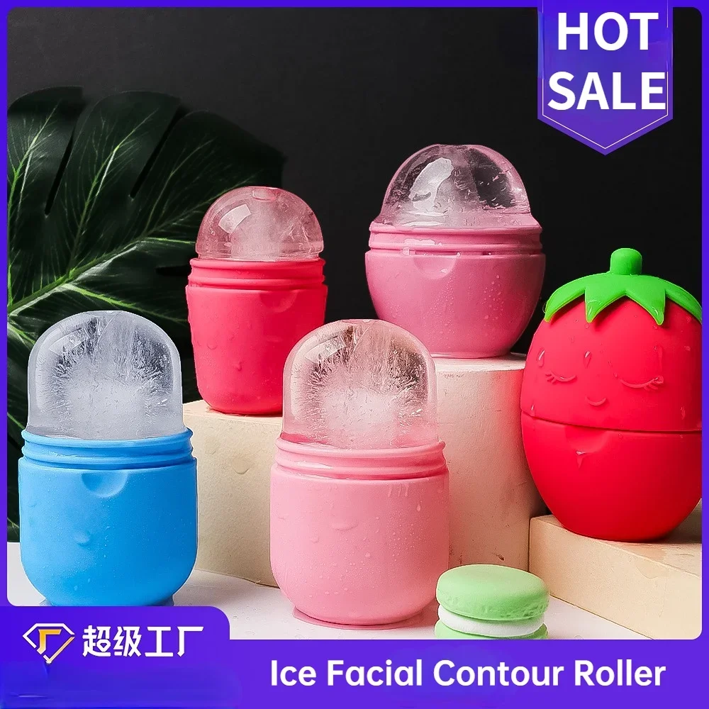 

Beauty Tool Facial Roller Ice Cube Massage Face Contour Silicone Skin Care Lattice Cartoon Pore Shrinking Massager Portable Mold