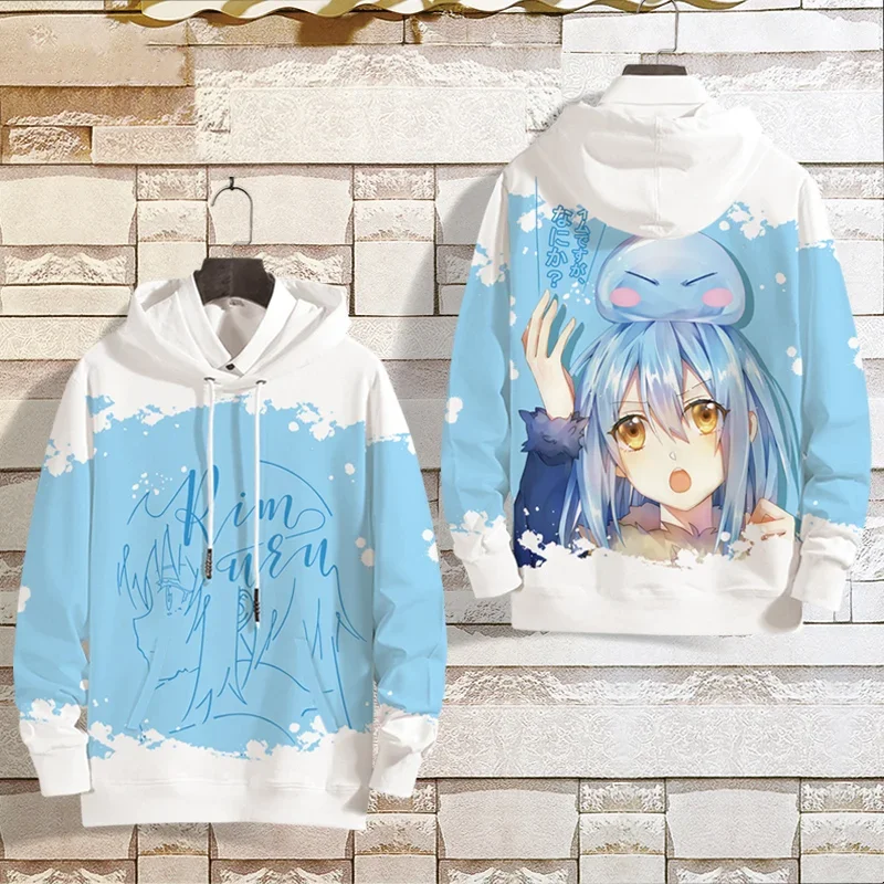 Anime That Time I Got Reincarnated As A Slime Rimuru Tempest Cosplay Hoodie Graphic Sweatshirt Unisex Harajuku Man Tracksuit