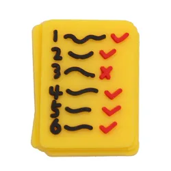 PVC Shoe Charms - Graduation School Bus Teacher Design (Pink)