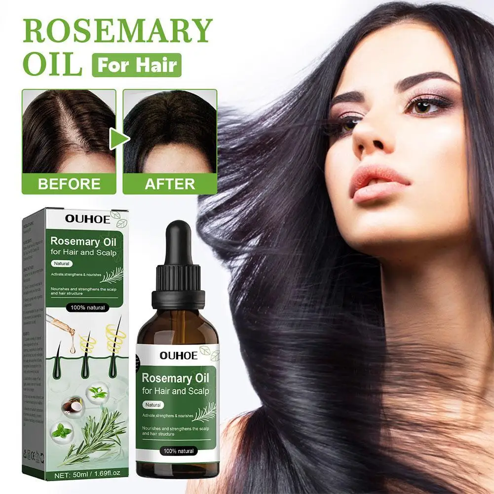 

Rosemary Essential Oil Fast Repair Baldness Hereditary Postpartum Seborrheic Hair Loss Hair Regrowth Treatment Serum Men Women