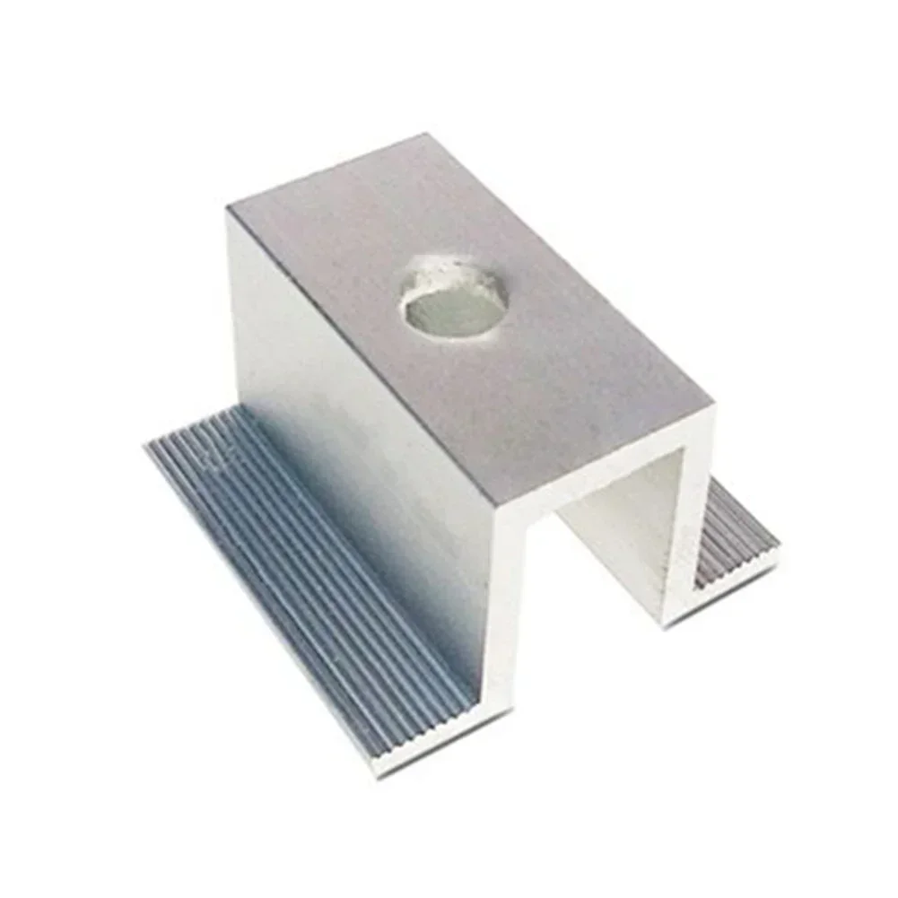 4/10Pcs Solar Middle Clamp PV For Frame Height 25-50mm Aluminum Photovoltaic Bracket Solar Panel Accessories