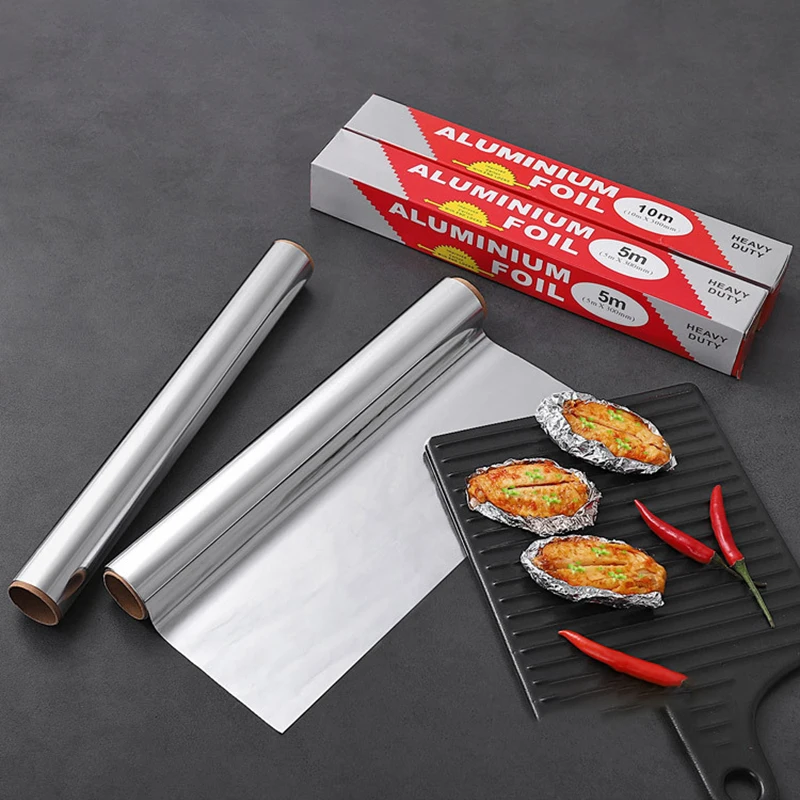 Tinfoil Paper Home Cooking Baking Aluminium Tin Foil BBQ Silver Oil Paper 5M Baking Paper