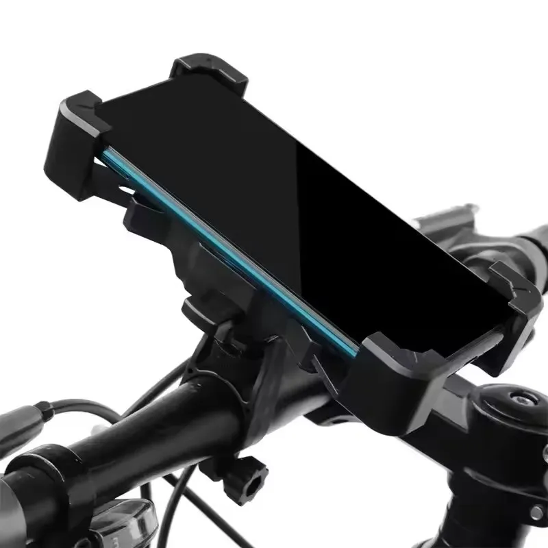 Universal 360° Rotatable Bike and Motorcycle Phone Holder - Shockproof GPS Clip and Mobile Stand Bracket