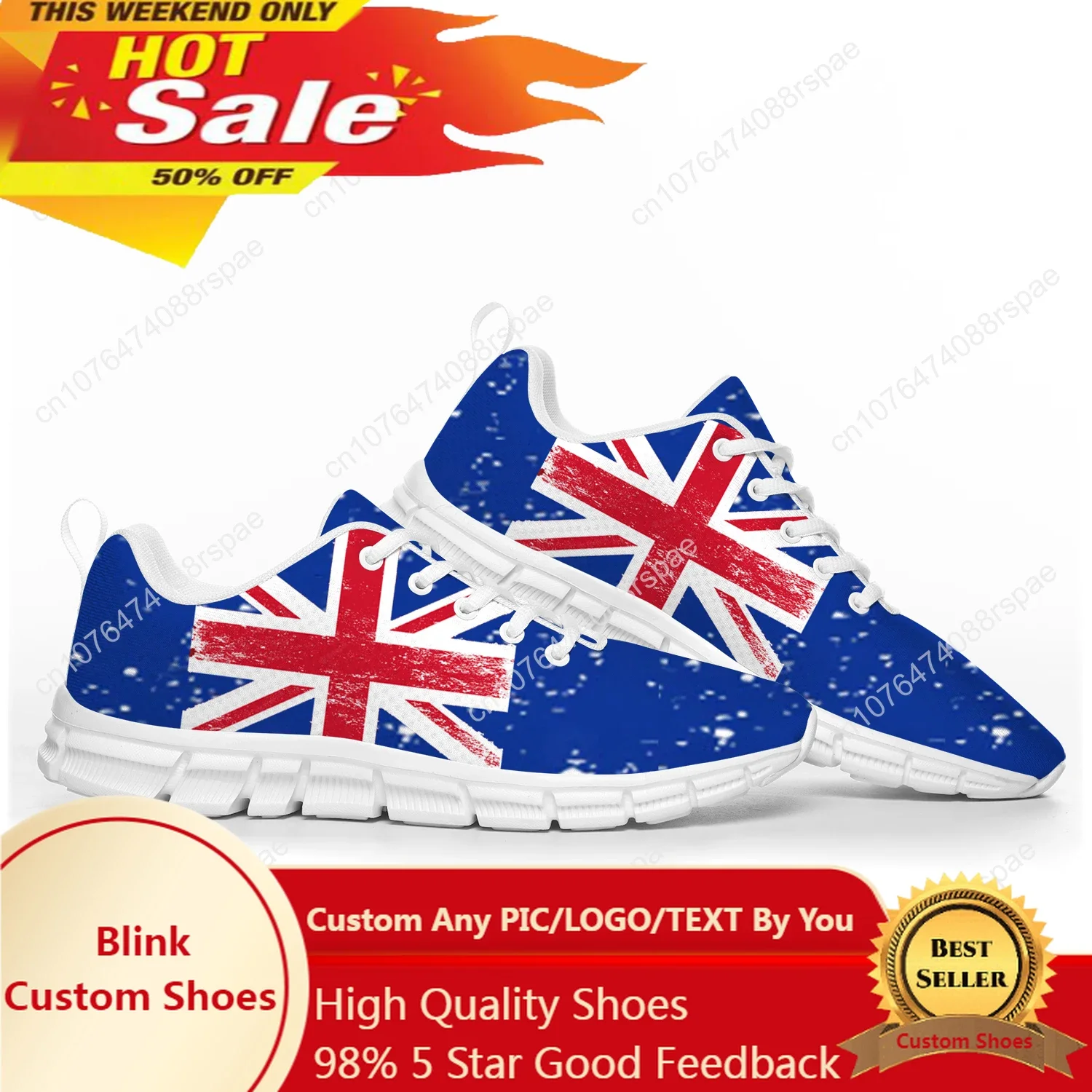 

England Flag Sports Shoes Mens Womens Hot Teenager Kids Children Sneakers England Casual Custom Cool High Quality Couple Shoes