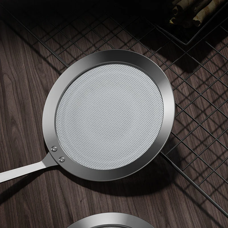100 Mesh Stainless Steel Fine Mesh Food Strainer Sifter for Baking with Handle Flour Sieve Sifter Juice Soy Milk Baking Kitchen