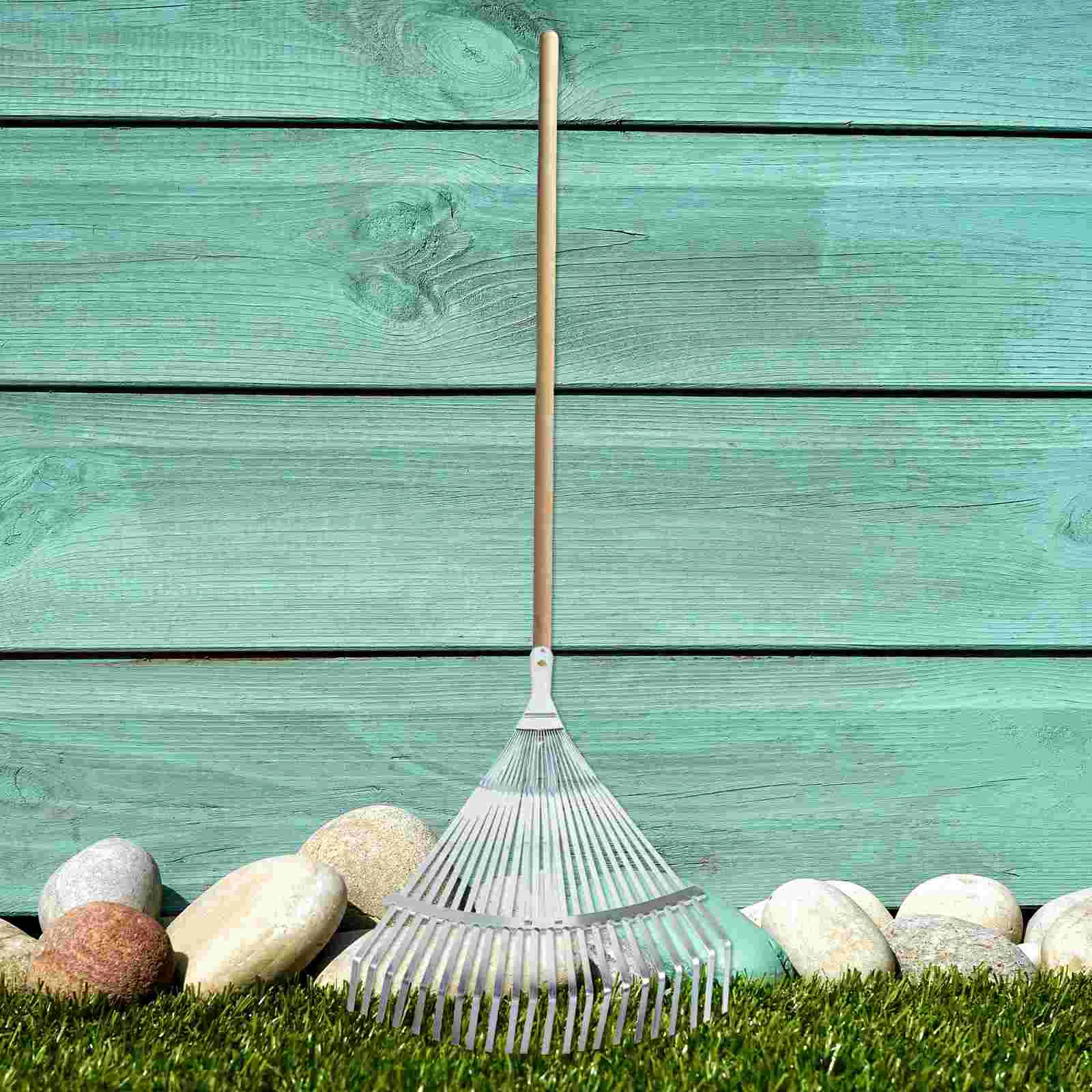 Gardening Leaf Rake Head Heavy Duty Metal Rake Head Lawn Leaves Heads Shrub Grass Loose Soil Tool Replacement Farming Rake