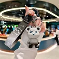 Grey bear keychain
