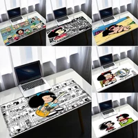 Mafalda Pc E-Sports Mouse Pad Gamer Computer Keyboard Desk Mats Home Office Decoration Accessories Non Slip Gaming Mousepads 1