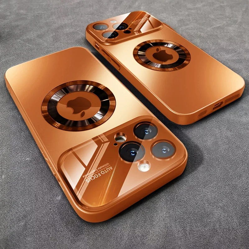 Luxury Titanium Metallic Matte Case with Glass Lens Protection Cover