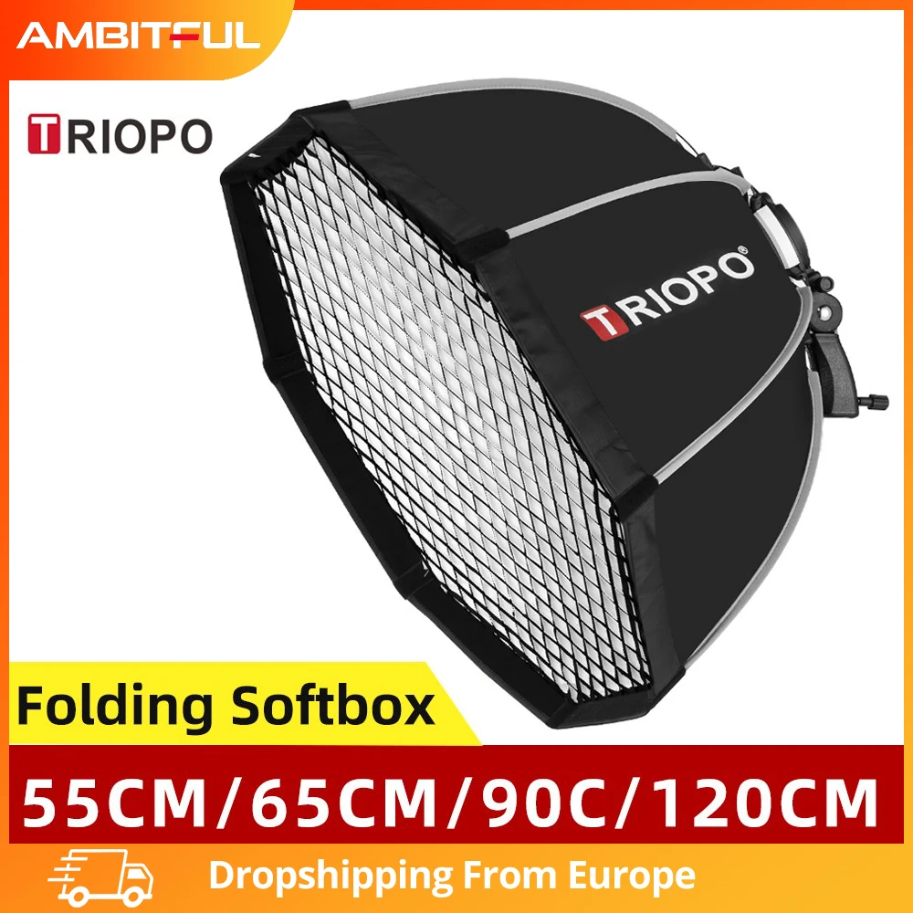 Triopo 55cm 65cm 90cm 120cm Speedlite Portable Octagon Umbrella Softbox