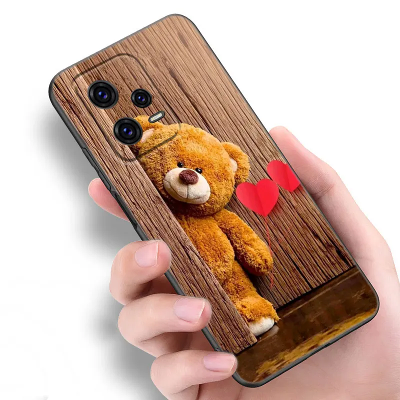 Cute Teddy Bear Phone Case For Xiaomi Redmi Note 10 11 11E 11T