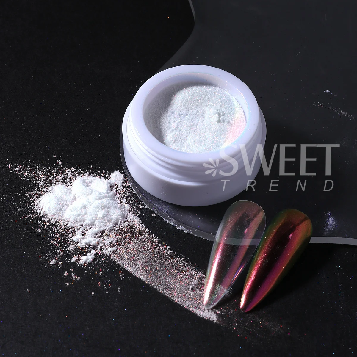 Fairy Moonlight Nails Glitter Pigment Luxury Aurora Rubbing Powder Rainbow Mirror Chrome Flash DIY Wedding Bride Manicure Decor