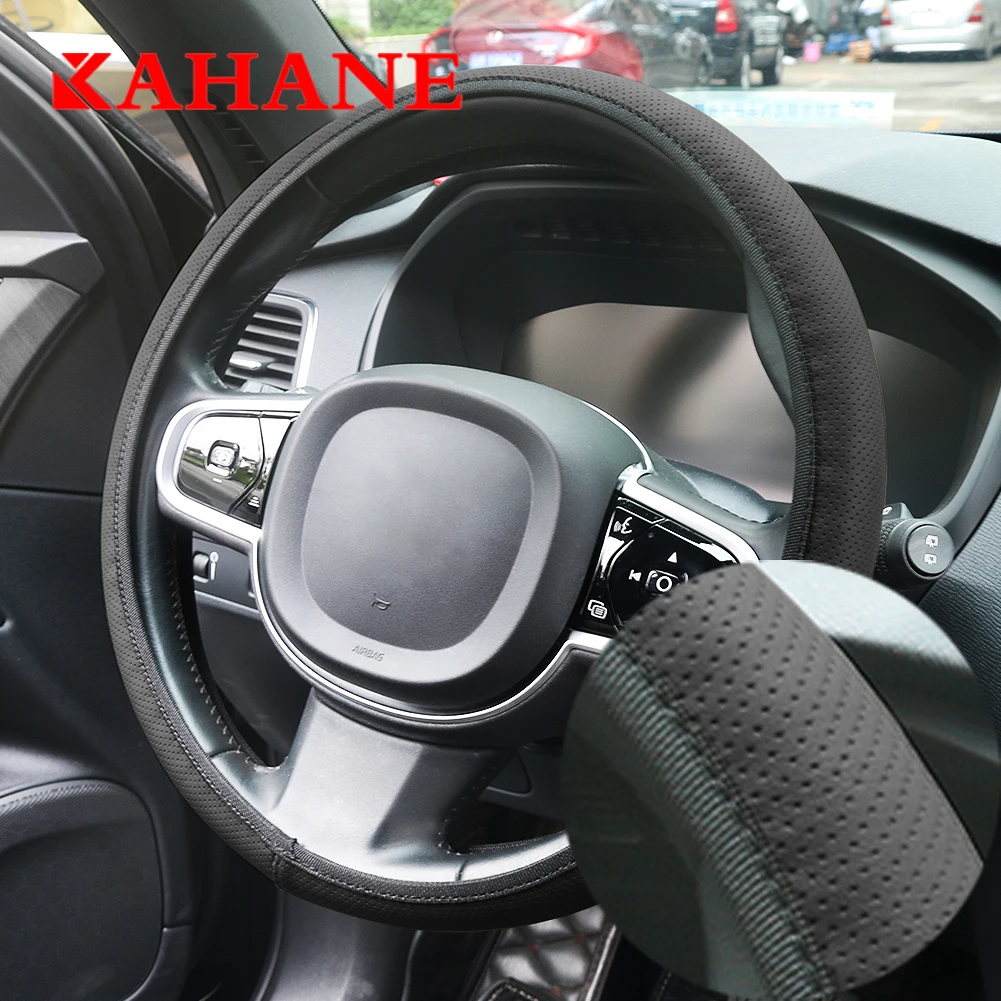

37-39cm Anti-slip Steering Wheel Cover Car Accessories Universal Shock Absorption Breathable Auto Interior Decoration