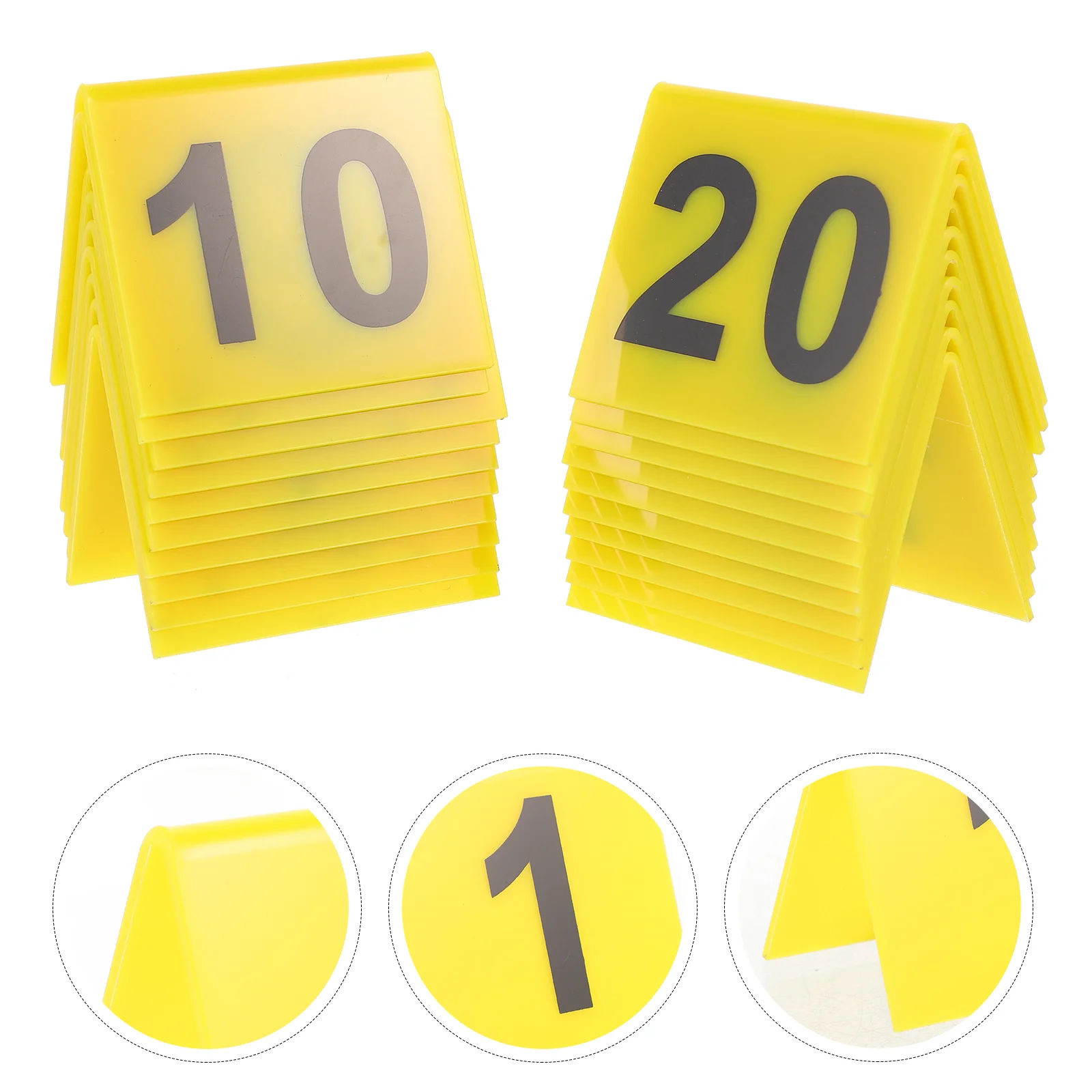 

20pcs Acrylic Number Markers Reusable Number 1-20 Markers Restaurant Table Evidence Numbers Markers