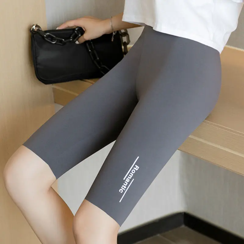 New Ice Silk Yoga Pants Women Fitness High Stretch Leggings Shark Pants