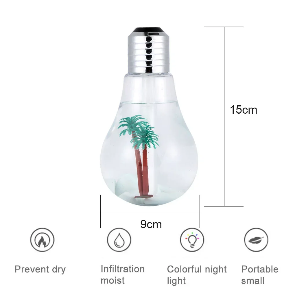 Colorful Bulb Humidifier Car Atomizer Mini USB Humidifier Suitable for Car Home