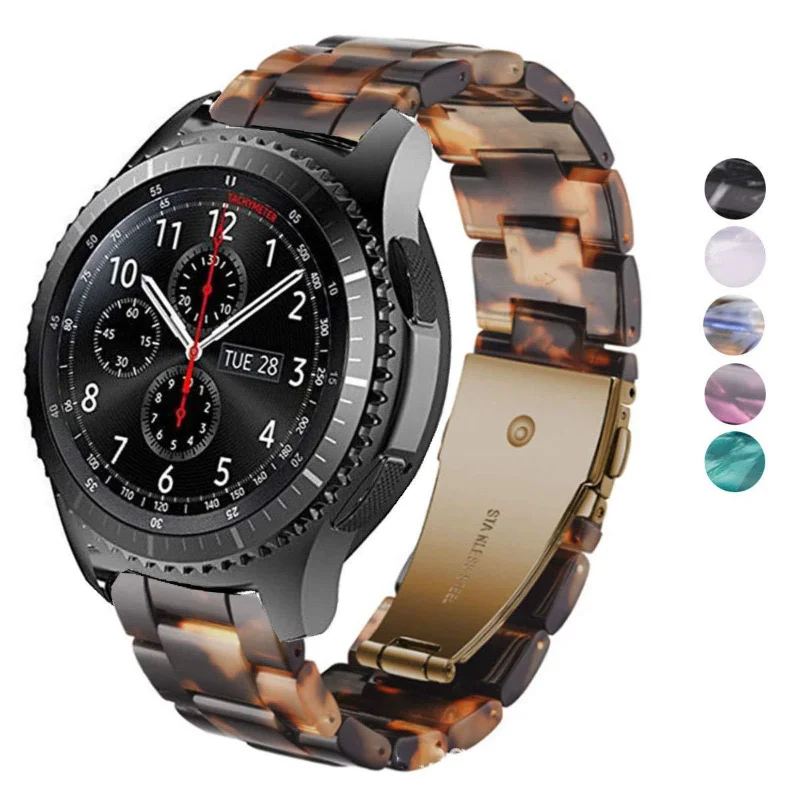 

20mm 22mm Resin Strap for Samsung Galaxy Watch 3 46mm Active 2 40 44mm Gear S3 Band Replacement for Huawei Gt2 Watch
