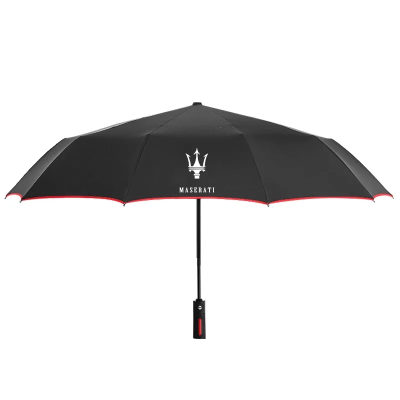 For Maserati Grecale Coupe Quattroporte GranTurismo Ghibli Levante MC20 Spyder Car Automatic Folding Windproof Sunshade Umbrella