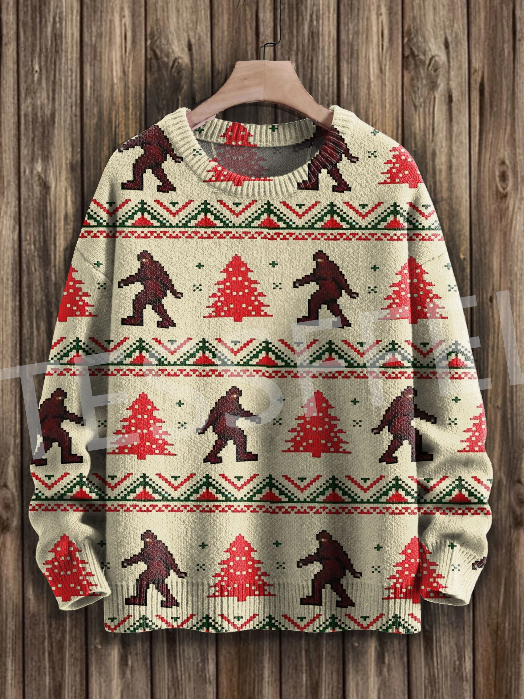 thumbnail image 1 of Suéter de punto feo de Navidad para cosplay, dibujo de perro, gato, Papá Noel, tatuaje de manga larga, impresión 3D, jersey de invierno, estilo Harajuku, informal, 1 of 5