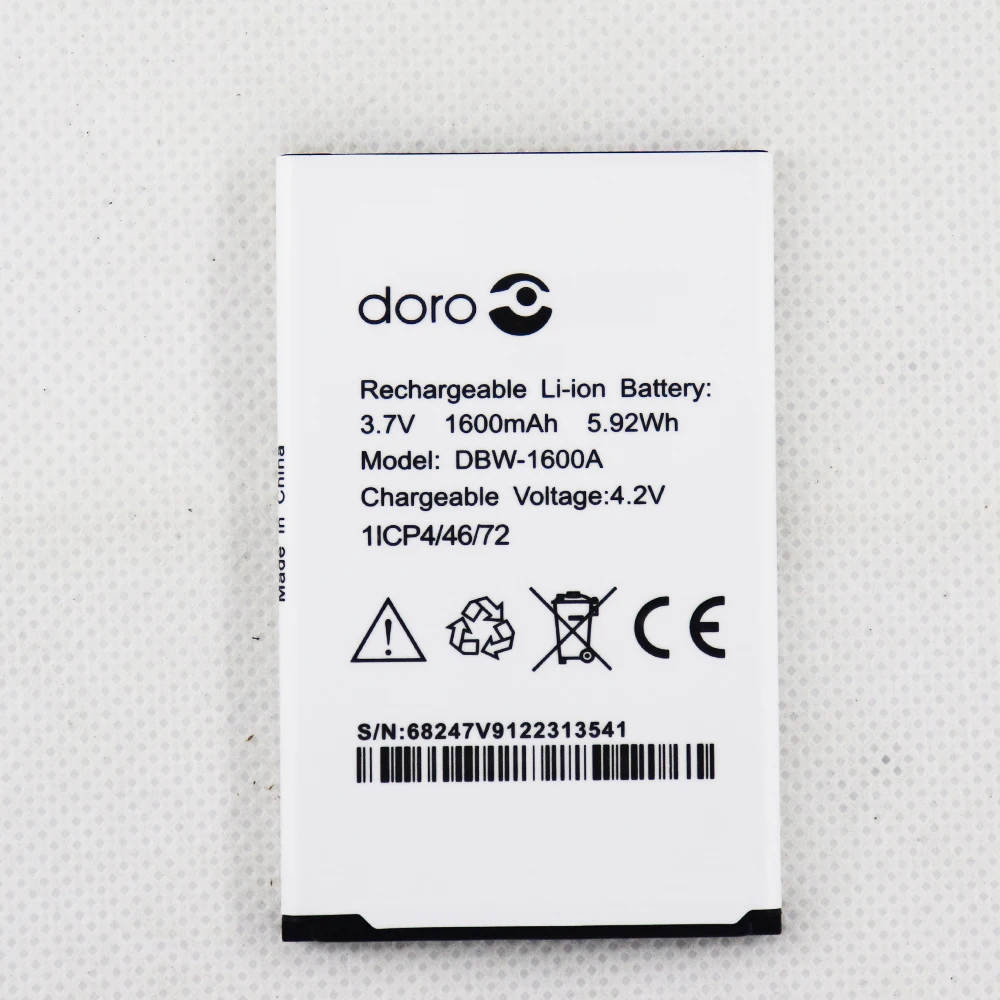

Original 1600mAh DBW-1600A Battery for Doro 7010 7011 7781 Secure 780x Cell Phone