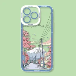 Japanese Anime Scenery Shockproof Transparent Phone Case - iPhone X (-4)