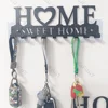 Metal Key Holder Hooks Wall Hanging Attractive Wall Mounted Coat Rack Home Wall Hanger Appropriate Iron Art Decor for Front Door 3