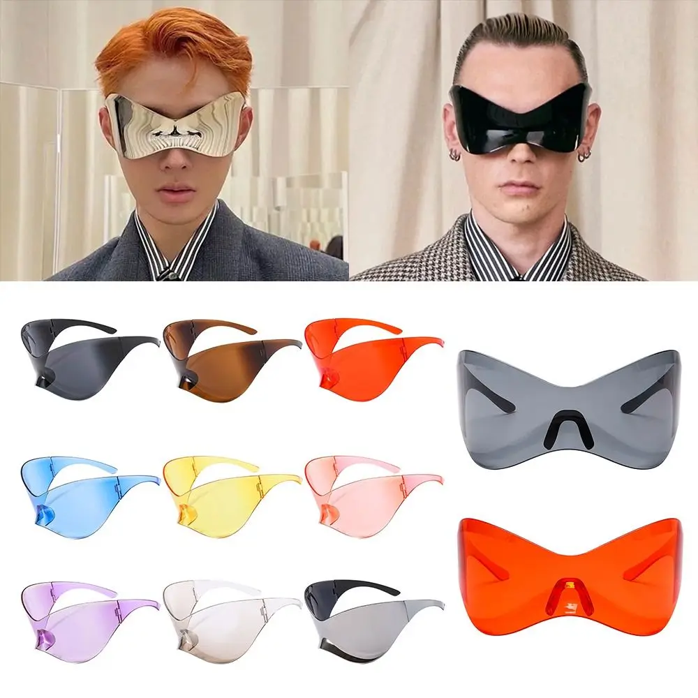 

Fashion Punk Goggle Oversized Shades for Men Women Futuristic Sunglasses Wrap Around Y2K Sunglasses