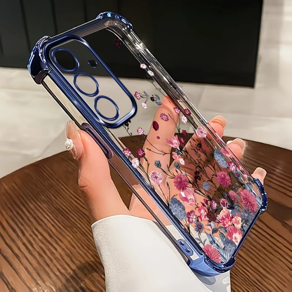 Vibrant Floral Fragments Four-Corner Anti-Fall Phone Case