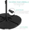 10ft Solar LED Offset Hanging Market Patio Umbrella for Backyard, Poolside, Lawn and Garden w/Easy Tilt Adjustment, Polyester Sh 2