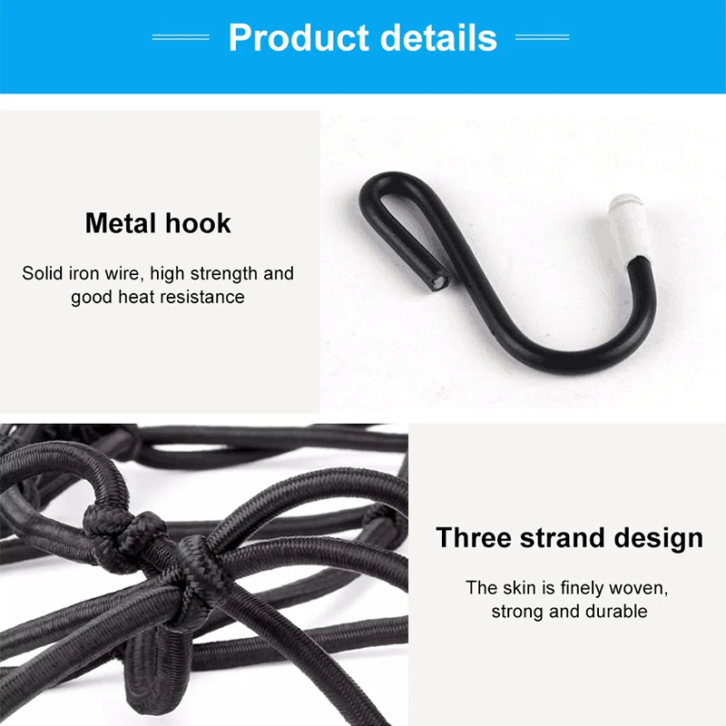 Motorcycle Cargo Net Motorcycle Bungee Net Motorcycle Luggage Net BLALION Motorcycle Luggage Net 6 Hooks Hold Down Fuel Tank Luggage Mesh Web Styling Adjustable