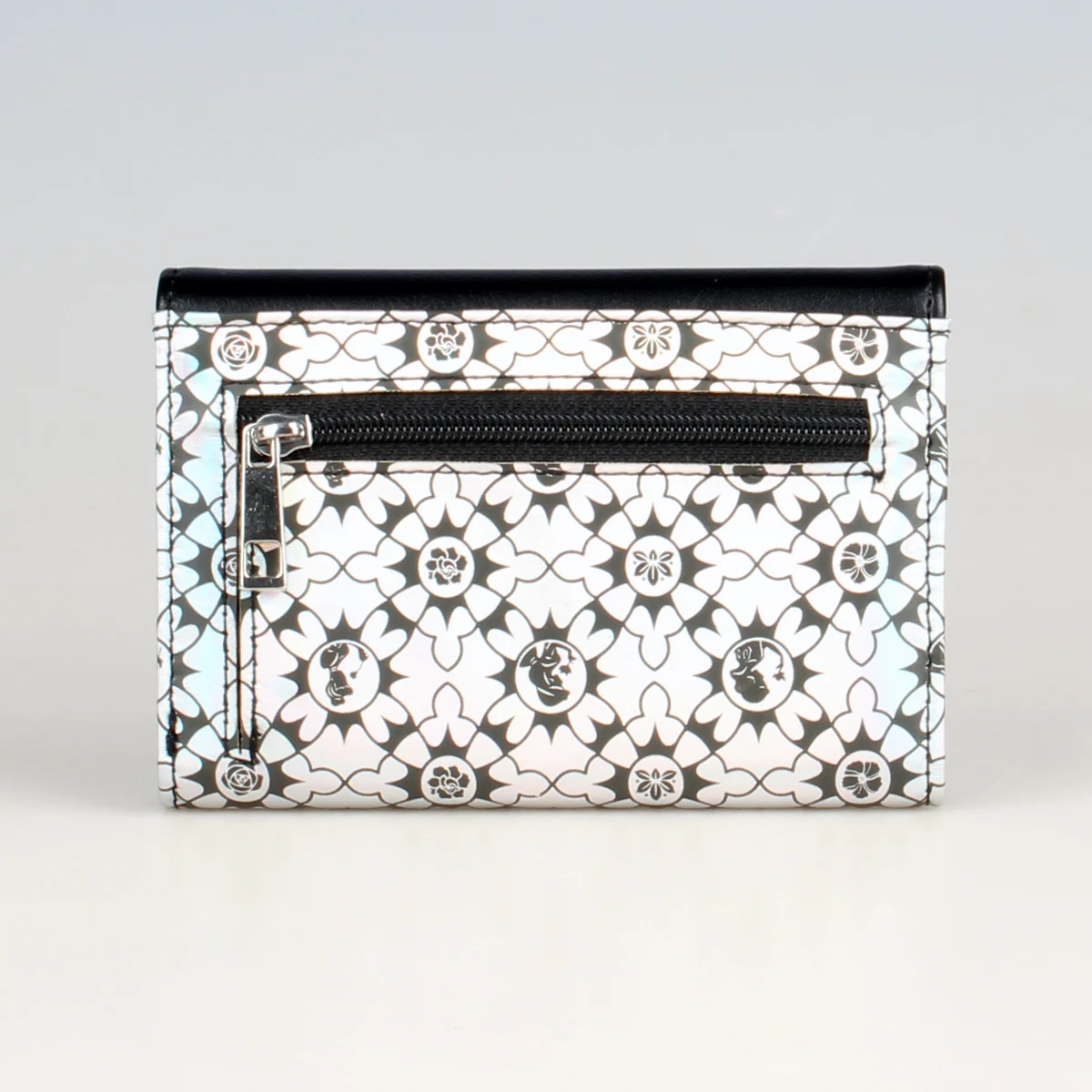 Classic Laser Design Short Wallet, Trendy Geometric Pattern Coin Purse For Women 2