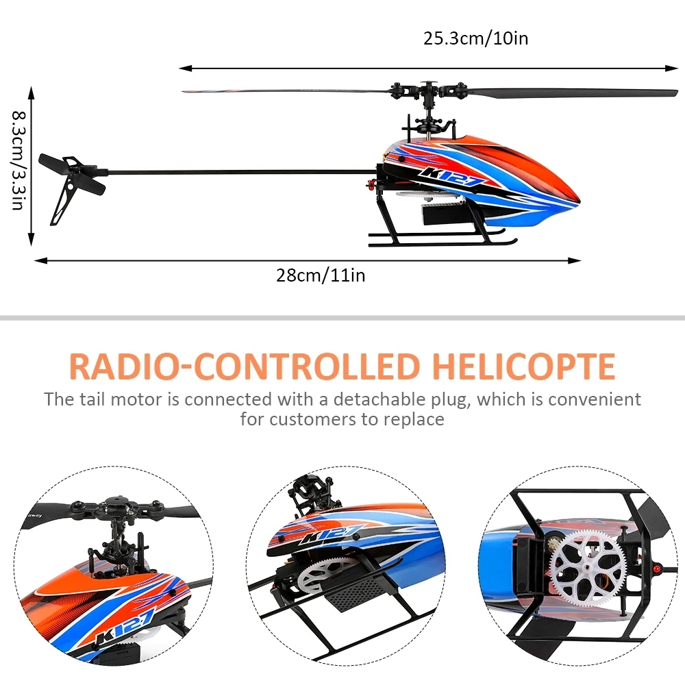 Mini RC Helicopter with 6 Axis Gyro and 2.4G Remote Control
