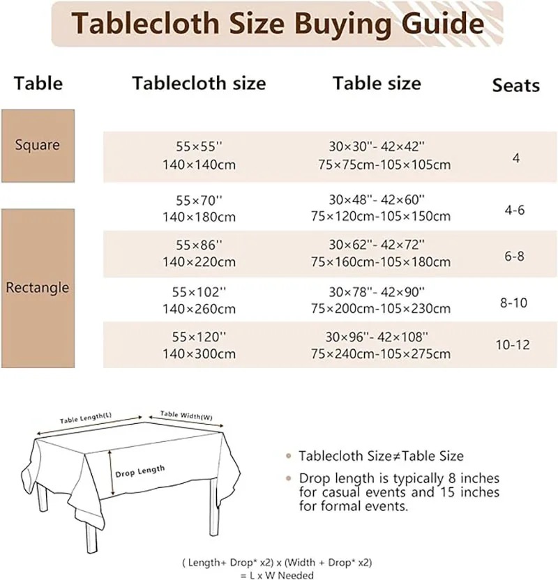 Cotton Linen Waterproof Tablecloth Dining Table Farmhouse Kitchen Rectangle Table Cloth Coffee Wrinkle Free Table Cover Beige - Image 6