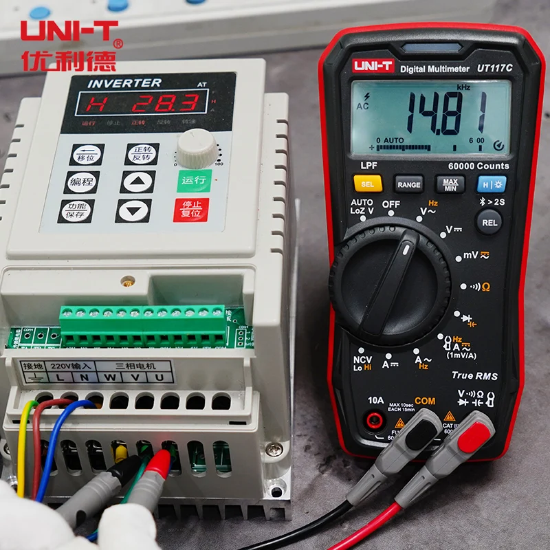 Digital Multimeter UNI-T UT117C Bluetooth Digital Multimeter 60000 Counts Professional MultimetroTrue RMS AC/DC Current Voltage Tester Auto-Range