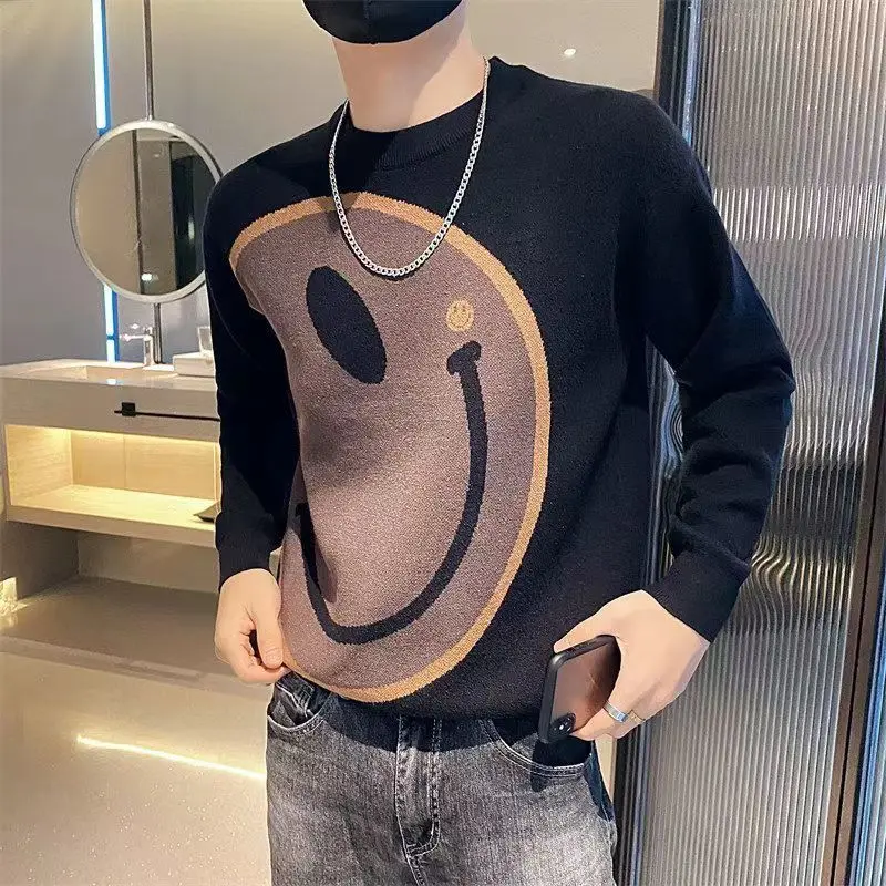 Felpa da uomo Nuovo autunno inverno strato base lavorato a maglia Elegante pullover di fascia alta 5