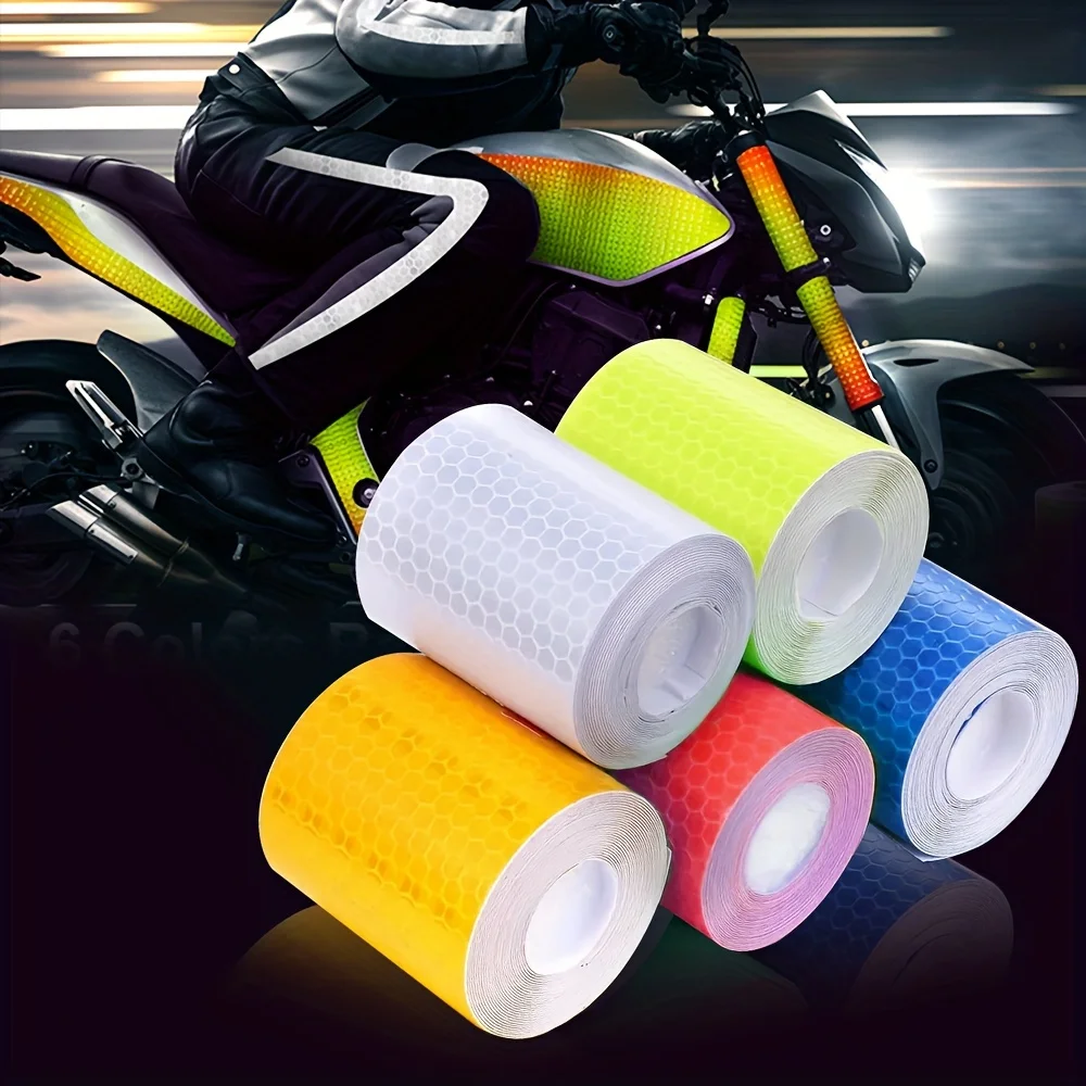 5m Reflective Tape PVC Bicycle Wheels Reflect Fluorescent Sticker Bike Reflective Sticker Strip Tape For Cycling Warning Safety