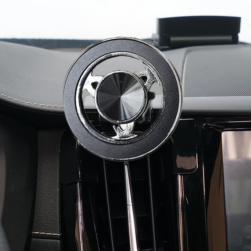 자동차 전화 홀더 magsafe 인테리어 전화 gps 홀더 iPhone 12-18 용 Volvo XC60 2018-2022 용 휴대 전화 클립