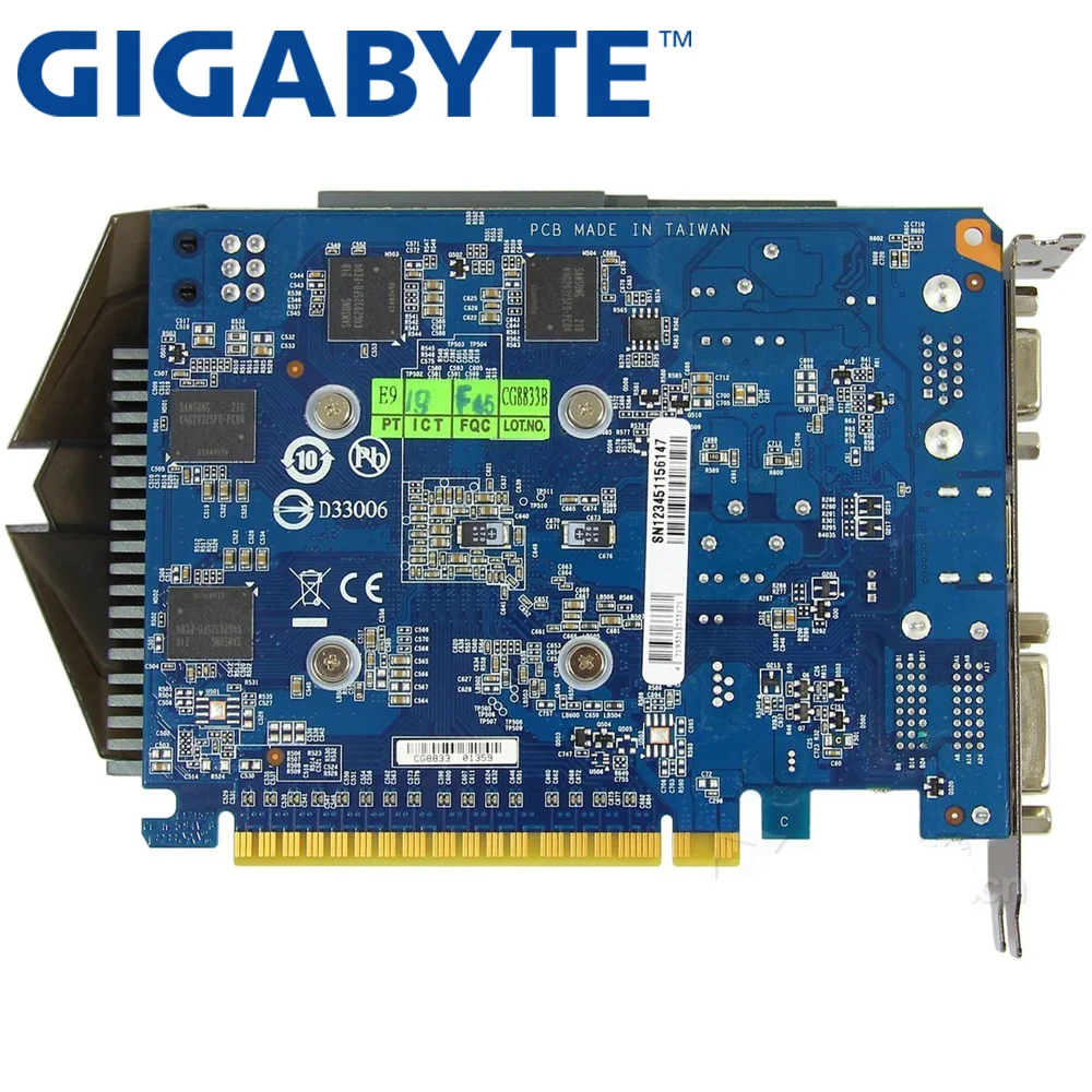 Placa de vídeo gigabyte original gtx650 2gb, placa com gddr5 com 128bit para nvidia geforce gtx 650 hdmi dvi, placa vga usada 75