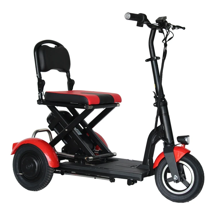 

EU STOCK Aluminum Alloy Foldable Mobility Scooters Electric Motorbike Handicapped Scooters for Elderly