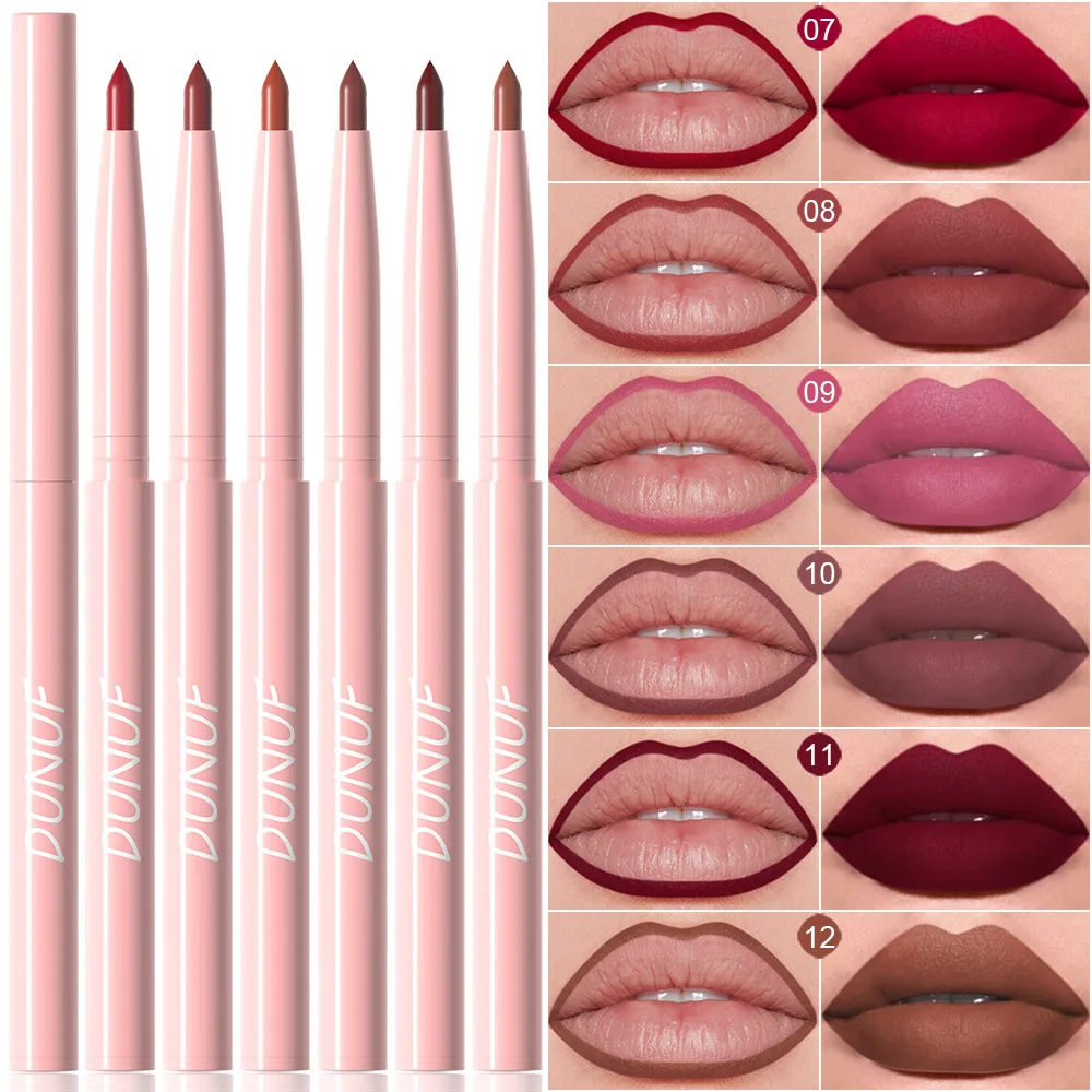 6pcs Mist Cream Lipliner, Velvet Texture Does Not Pull Out, Easy To Apply, Not Easy To Smudge, Simple To Outline The Lip Shape 2