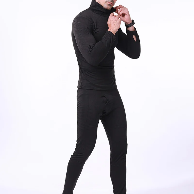 Winter Men Thermal Underwear Sets Compression Fleece Sweat Quick Drying Thermo Clothing