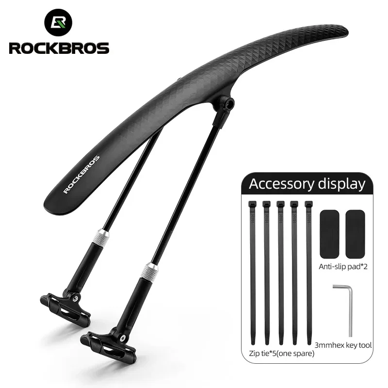 Bicycle fender 1/2PCS ROCKBROS road cycling front/rear tire easy installation aluminum alloy support