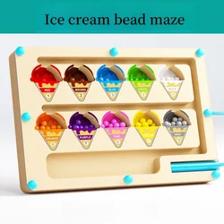 Magnetic Maze Puzzle with Digital Beads for Enhanced Focus and Problem - Solving Skills (Ice cream)