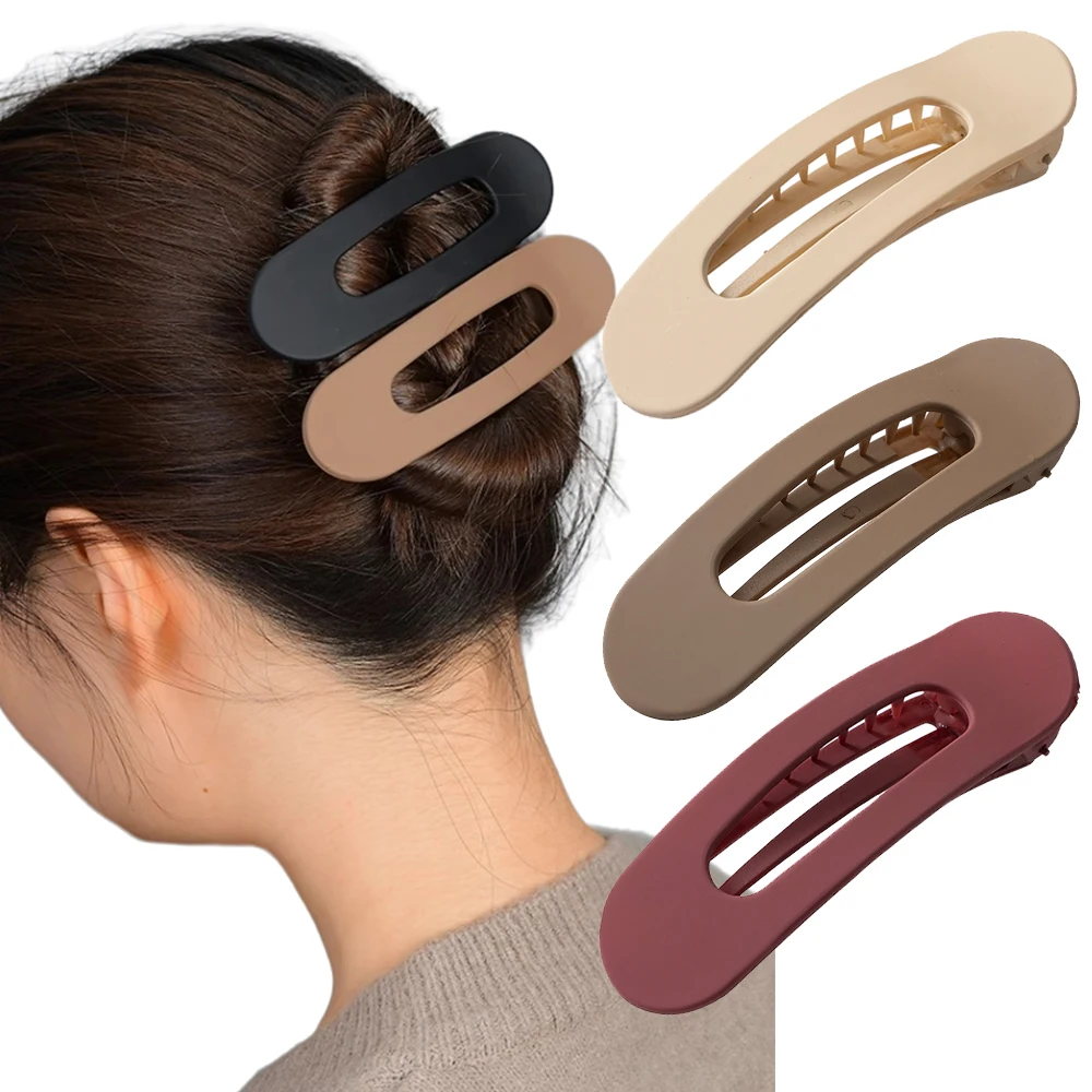 Koreanische Matt Große Haar Clips Für Frauen Mädchen Haar Zubehör Mode Farbe Solide Acryl Haarnadeln Gezahnt Nicht-slip BB haarspange