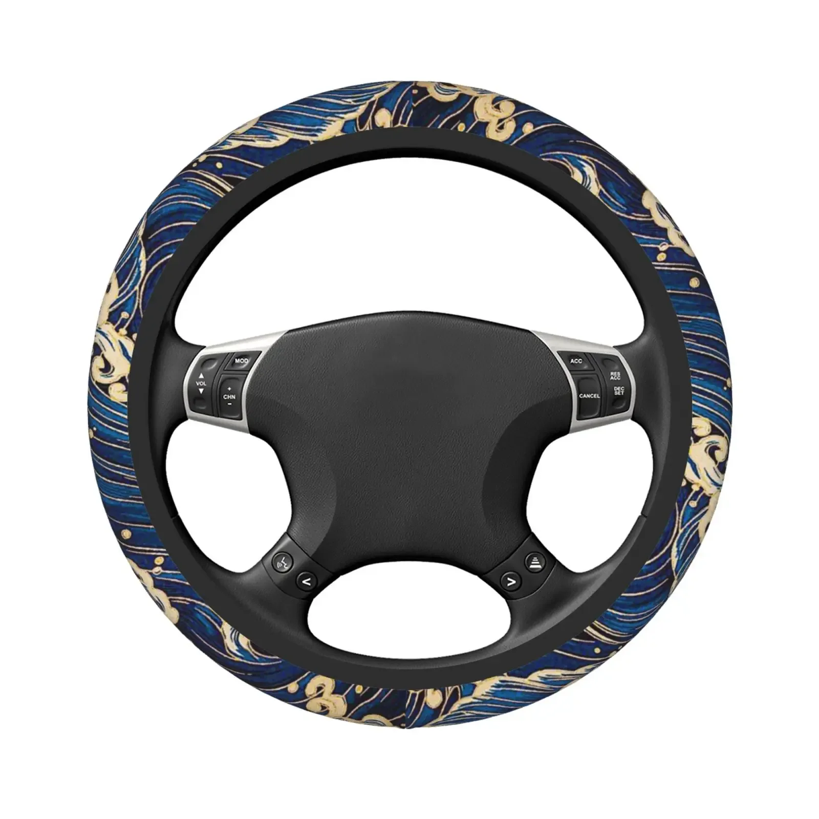 Universale nuovissimo Sakura Wave blu morbido tessuto flessibile per auto Fujiwara Ukiyo-e protezione coprivolante automatico - immagine 4