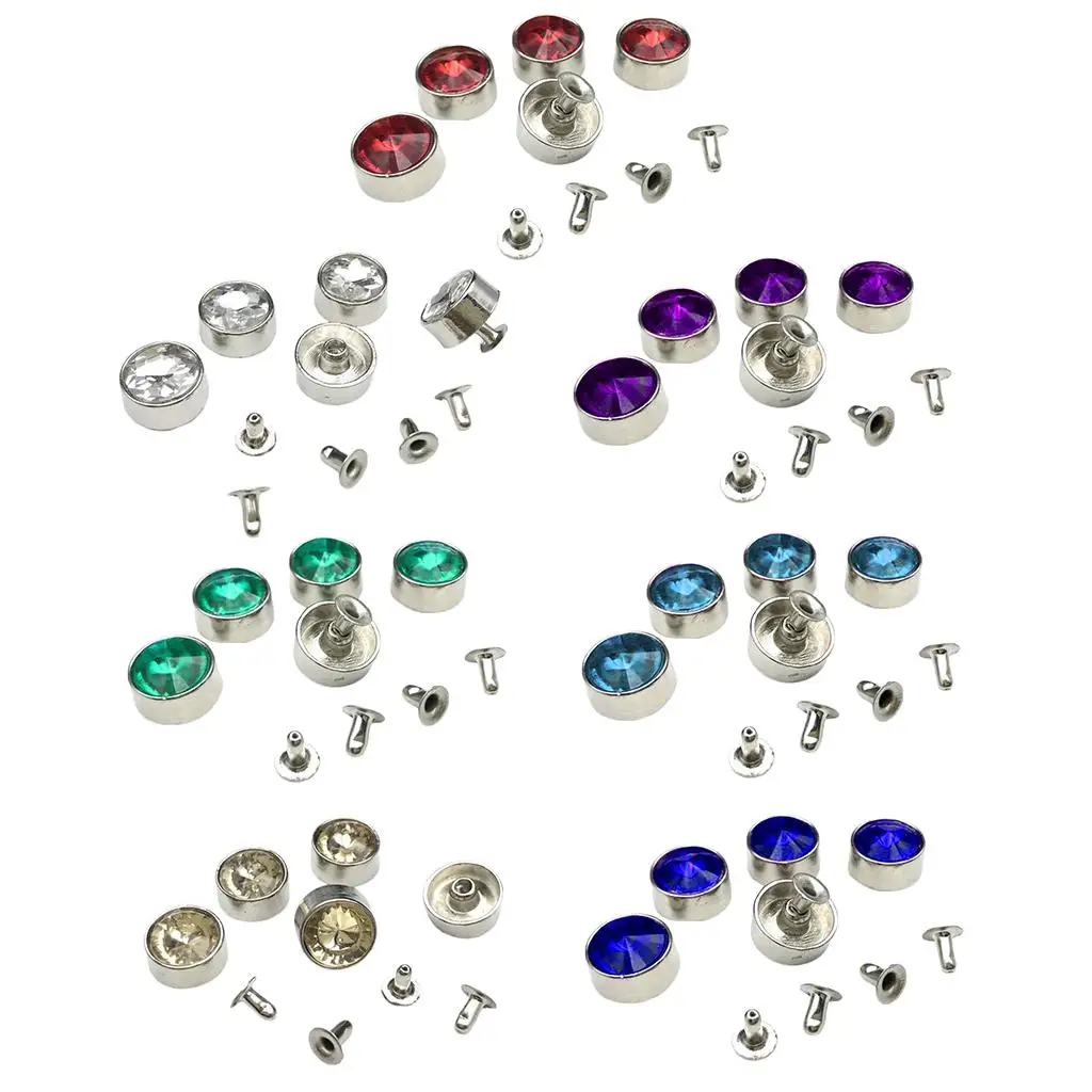 5 Sets Rivets 12mm Nail Head Nails for DIY Leather Strap Strap Shoes Bag